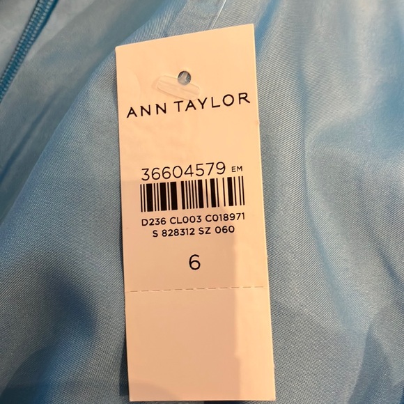 Ann Taylor Blue Asymmetrical Wrap Midi Skirt - Picture 3 of 5